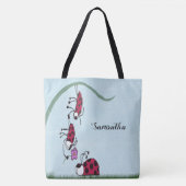 Tote Bag Cute Ladybug Professant Sa Peinture D'Amour (Devant)