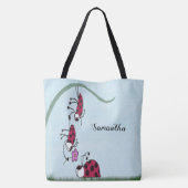 Tote Bag Cute Ladybug Professant Sa Peinture D'Amour (Dos)