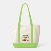 Tote Bag Cute ladybugs promoted to grandma green (Dos)