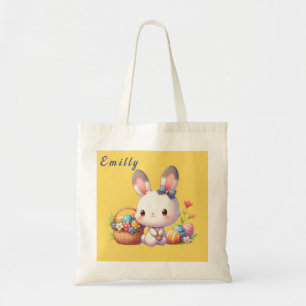 Tote Bag Cute lapin de Pâques personnalisé