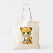 Tote Bag Cute léopard Animé (Dos)