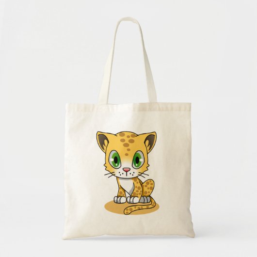 Tote Bag Cute léopard Animé (Devant)