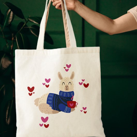 Tote Bag Cute Llama Love