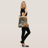 Tote Bag Cute Llama Visage Art Animal de ferme (Sur le modèle)