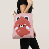Tote Bag Cute Love Red Panda (De près)