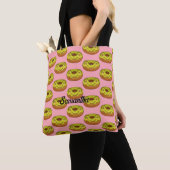 Tote Bag Cute Matcha Grenouille Donut (De près)