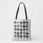 Tote Bag Cute mini motif succulent (Devant)