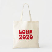 Tote Bag Cute Modern Bold Red Valentine's Love XOXO (Devant)