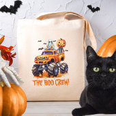 Tote Bag Cute Monster Truck Modern Bow Crew Halloween