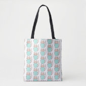 Tote Bag Cute Motif de chats Floral (Devant)