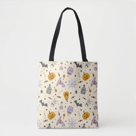 Tote Bag Cute Motif Halloween (Devant)