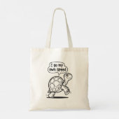 Tote Bag Cute Motivational Turtle Cartoon (Dos)