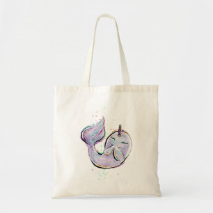 Tote Bag Cute Narwhal Cartoon Kawaii Illustration Add Name