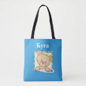 Tote Bag Cute Nurse ours ajouter le nom fourre-tout (Devant)