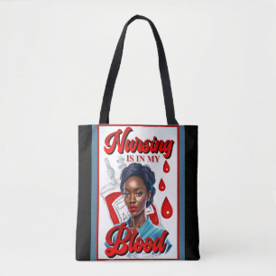 Tote Bag Cute Nurse Pinup_ C'est dans mon sang