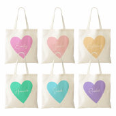 Tote Bag Cute Orange Heart Fourre-tout avec nom