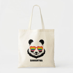 Tote Bag Cute Ours Panda Arc en ciel LGBTQ
