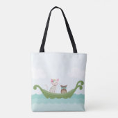Tote Bag Cute Owl et Pussycat en bateau (Dos)
