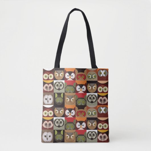 Tote Bag Cute Owl Motif (Devant)