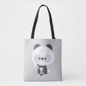 Tote Bag Cute Panda Barista (Devant)