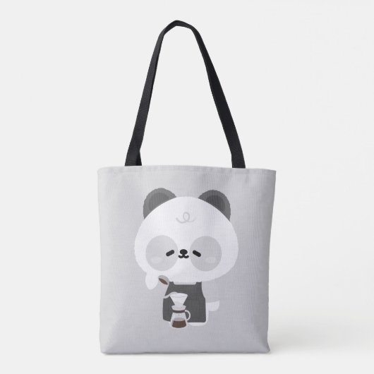Tote Bag Cute Panda Barista (Dos)