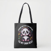 Tote Bag Cute Panda Funny Quotes (Devant)