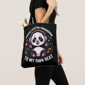 Tote Bag Cute Panda Funny Quotes (De près)