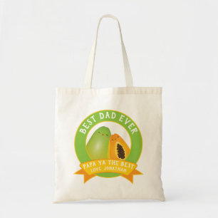 Tote Bag Cute Papa Ya Le Meilleur Jeu De Fruits Drôle Pour