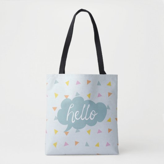 Tote Bag Cute Pastel Hello (Devant)