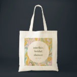 Tote Bag Cute Pastel Jaune Fête des mariées personnalisée A<br><div class="desc">Joli Moderne esthétique Jaune,  Sage et Rose Pastel Joli Abstrait Sac fourre-tout de Fête des mariées personnalisée</div>