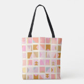 Tote Bag Cute Pastel Patchwork Formes géométriques Motif (Dos)