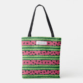 Tote Bag Cute pastèque Motif rose et vert (Dos)
