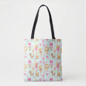 Tote Bag Cute Pattern avec Whimsical Animals & Toys (Devant)