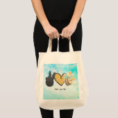 Tote Bag Cute Peace Love Bees  (Devant (produit))