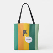 Tote Bag Cute Peeking Cat Funny Cat Lover Gift (Dos)