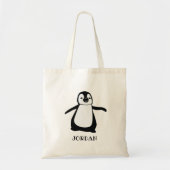Tote Bag Cute Penguin noir blanc Personnalisé (Devant)