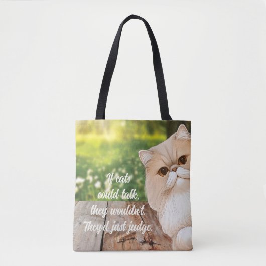 Tote Bag Cute Perse Cat Peek Autour (Devant)