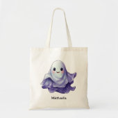Tote Bag Cute Personalized Ghost Halloween (Devant)