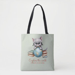 Tote Bag Cute personnalisée "Wander Cat"