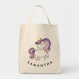 Tote Bag Cute personnalisées licorne arc-en-ciel