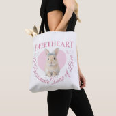Tote Bag Cute Pink Rabbit (De près)