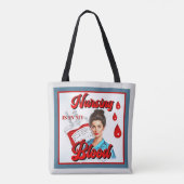 Tote Bag Cute Pinup_ Soins infirmiers dans mon sang (Dos)