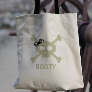Tote Bag Cute Pirate Booty Crâne de fille et Crossbones