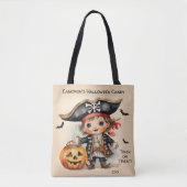 Tote Bag Cute Pirate Halloween bonbons Trick ou de traiter (Devant)