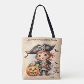 Tote Bag Cute Pirate Halloween bonbons Trick ou de traiter (Dos)