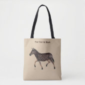 Tote Bag Cute Polka Dot Zebra (Devant)