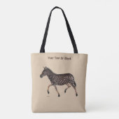 Tote Bag Cute Polka Dot Zebra (Dos)