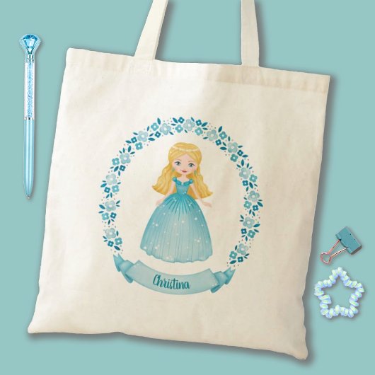 Tote Bag Cute princesse rose personnalisée