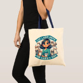 Tote Bag Cute Profession féministe Enfant Chat Lady Harris (Devant (produit))
