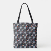 Tote Bag Cute Puffin Birds Motif d'hiver (Dos)